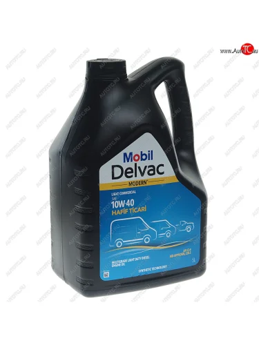 Масло дизельное DELVAC Modern 10W40 Light Commercial синт.5л MOBIL MOBIL 157380