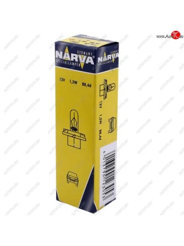 Лампа 12V 1.2W B8.4d голубой патрон Plastic Base NARVA NARVA 170273000