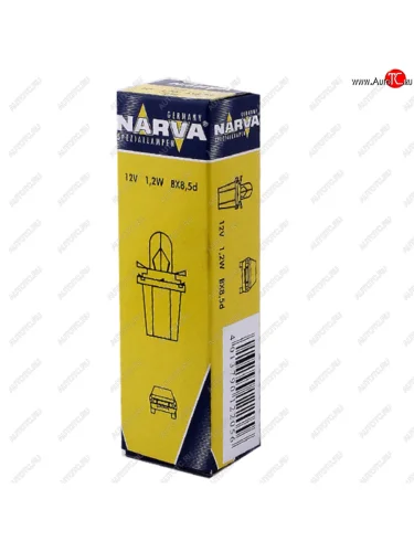 Лампа 12V 1.2W BAX8.5d1.5 синий патрон Plastic Base NARVA NARVA 170293000