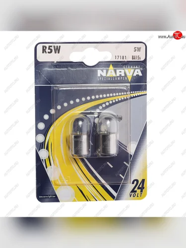 Лампа 24V R5W BA15s блистер (2шт.) NARVA NARVA 171814000