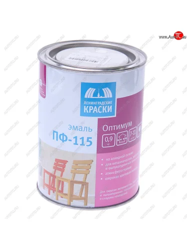 Краска белая 900г ПФ-115 ОПТИМУМ ТЕКС КВИЛ 19044