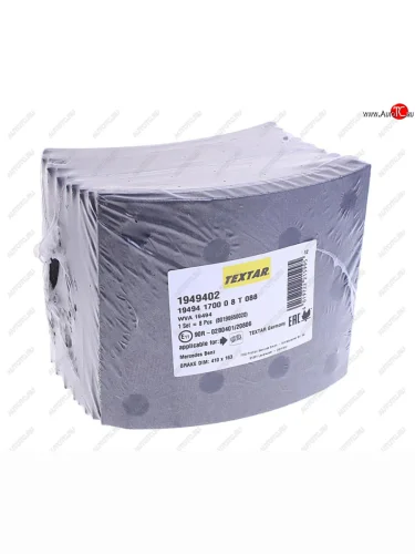 Накладка тормозной колодки MERCEDES (410x163) стандарт 64 отв. 8x18  93059 (8шт.) TEXTAR TEXTAR 1949402