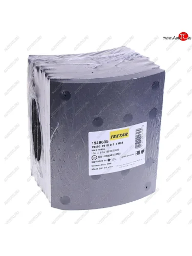 Накладка тормозной колодки MAN MERCEDES (410x223) 2-й рем. 64 отв. 8x18  93059 (8шт.) TEXTAR TEXTAR 1949605