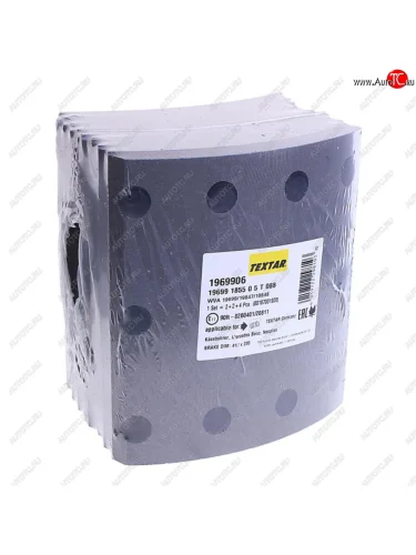 Накладка тормозной колодки MERCEDES NEOPLAN (410x220) 1-й рем. 96 отв. 10x18  93067 (8шт.) TEXTAR TEXTAR 1969906