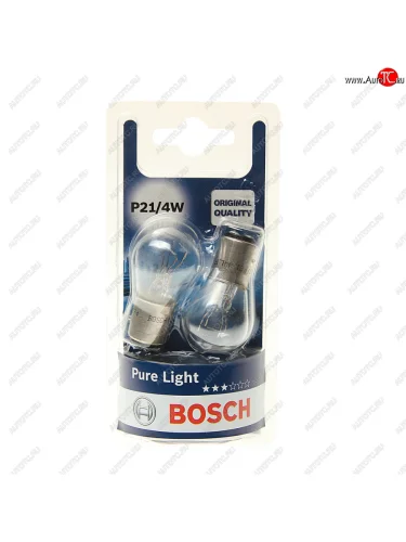 Лампа 12V P214W BAZ15d блистер (2шт.) Pure Light BOSCH BOSCH 1987301015