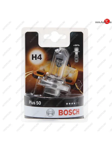 Лампа 12V H4 6055W P43t +50% блистер (1шт.) Plus 50 BOSCH BOSCH 1987301040