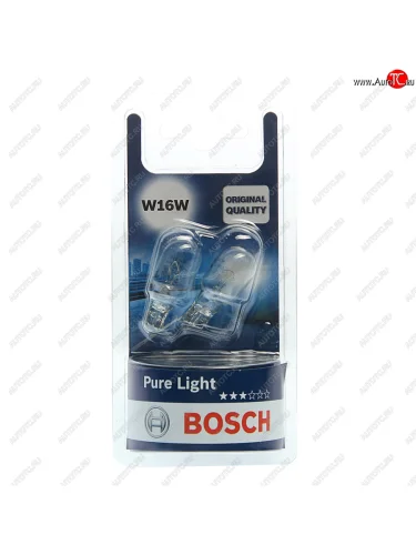 Лампа 12V W16W W2.1x9.5d блистер (2шт.) Pure Light BOSCH BOSCH 1987301049
