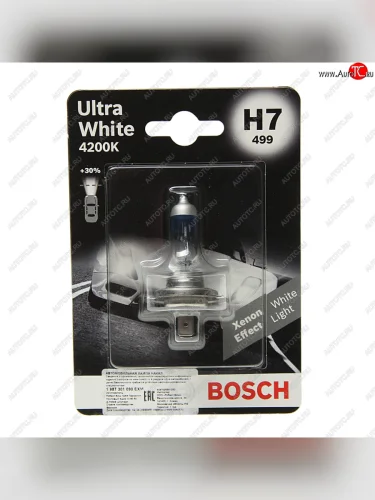 Лампа 12V H7 55W PX26d блистер (1шт.) Ultra White BOSCH BOSCH 1987301090
