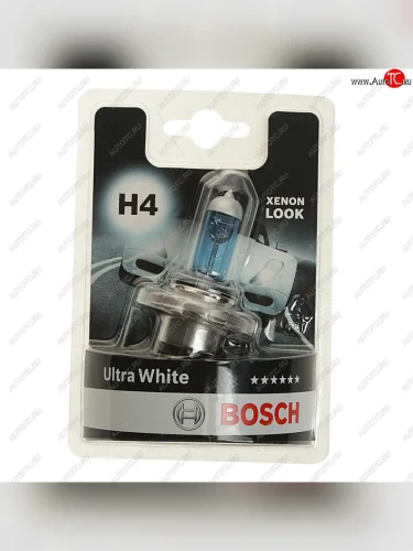 Лампа 12V H4 6055W P43t блистер (1шт.) Ultra White BOSCH BOSCH 1987301152