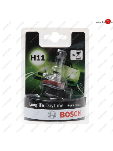 Лампа 12V H11 55W PGJ19-2 блистер (1шт.) Longlife Daytime BOSCH BOSCH 1987301340