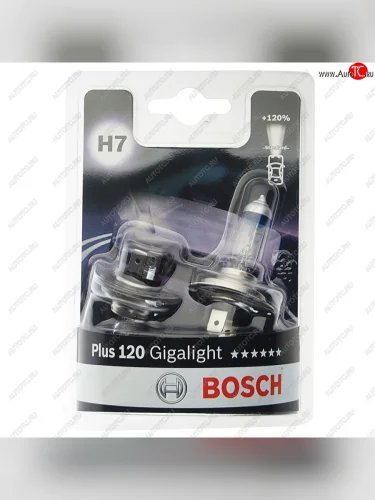Лампа 12V H7 55W PX26d +120% блистер (2шт.) Gigalight Plus 120 Pure Light BOSCH BOSCH 1987301426
