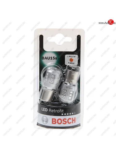 Лампа светодиодная 12V PY21W BAU15s блистер (2шт.) Retrofit BOSCH BOSCH 1987301520