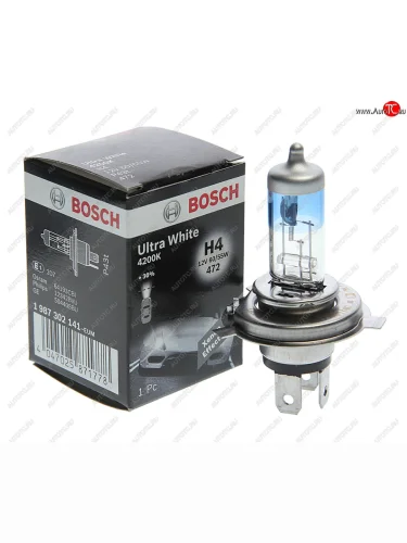 Лампа 12V H4 60/55W P43t Ultra White BOSCH BOSCH 1987302141 BOSCH 1987302141