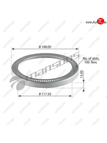 Кольцо АБС DAF (118x148x13.3) MANSONS MANSONS 200.029