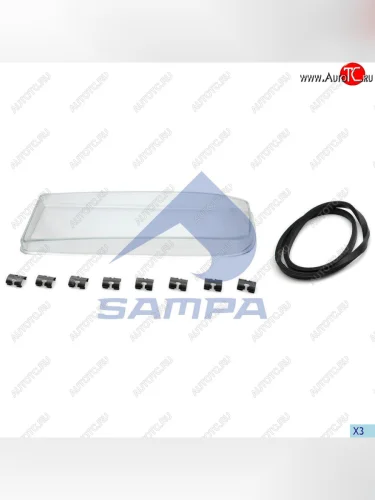 Стекло фары MERCEDES Axor,Atego левой SAMPA SAMPA 201.088