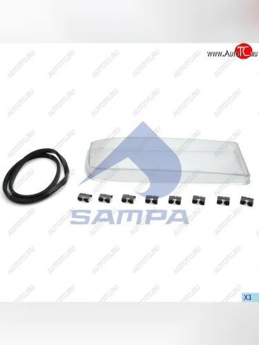 Стекло фары MERCEDES Axor MP-2 (04-) правой SAMPA SAMPA 201.089