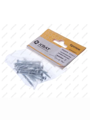 Шуруп 3.5х40мм оцинкованный универсальный (19шт.) ХВАТ ХВАТ 20240-2