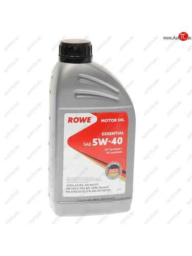 Масло моторное ESSENTIAL SNCFA3B4 5W40 синт.1л ROWE ROWE 20367-177-2a