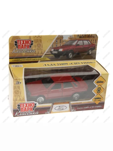 Модель автомобиля ВАЗ-21099 Спутник металлическая ТЕХНОПАРК ТЕХНОПАРК 21099-12-rd