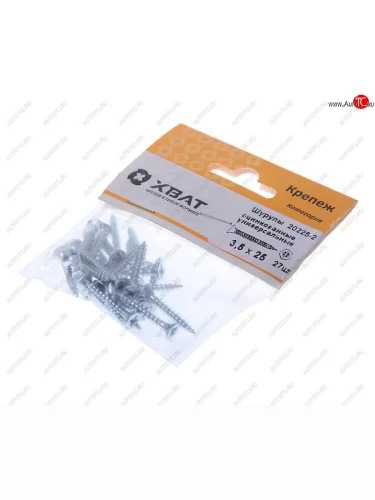 Шуруп 3.5х25мм желтопассированный универсальный (27шт.) ХВАТ ХВАТ 21225-2