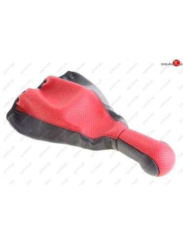 Ручка на рычаг КПП ВАЗ-2108-99 красная с чехлом СФЕРА (кожзам) АВТОБРА АВТОБРА 2128-к