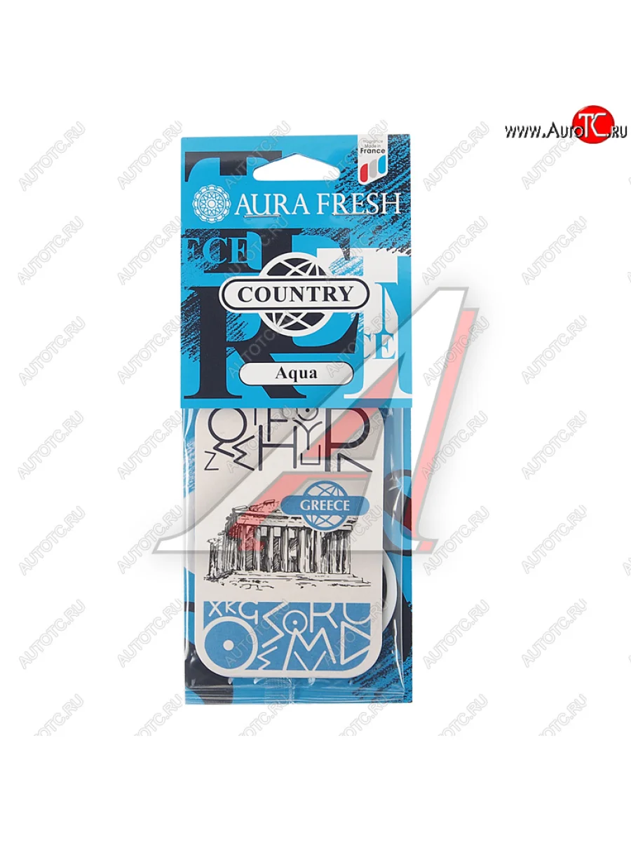 Ароматизатор подвесной картонный (aqua) Country AURA FRESH AURA FRESH 23016  в Самаре Самарской области