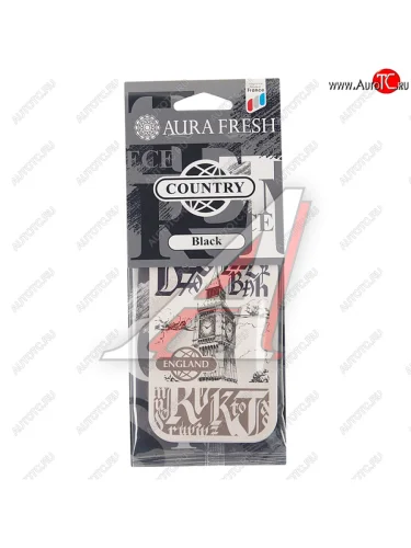 Ароматизатор подвесной картонный (black) Country AURA FRESH AURA FRESH 23017