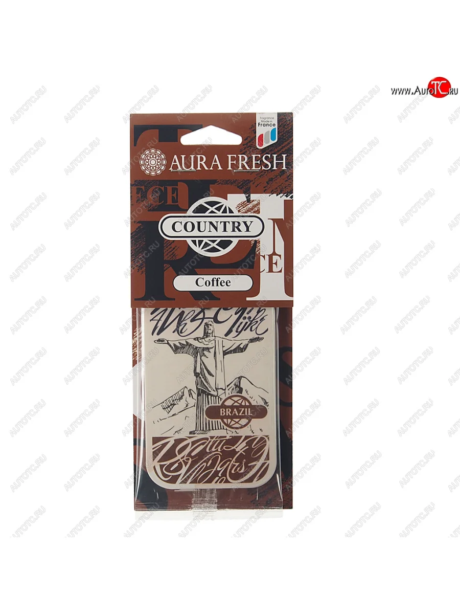 Ароматизатор подвесной картонный (coffee) Country AURA FRESH AURA FRESH 23020  в Самаре Самарской области