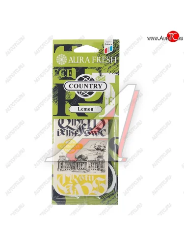 Ароматизатор подвесной картонный (lemon) Country AURA FRESH AURA FRESH 23023