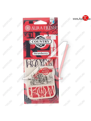 Ароматизатор подвесной картонный (strawberry) Country AURA FRESH AURA FRESH 23026