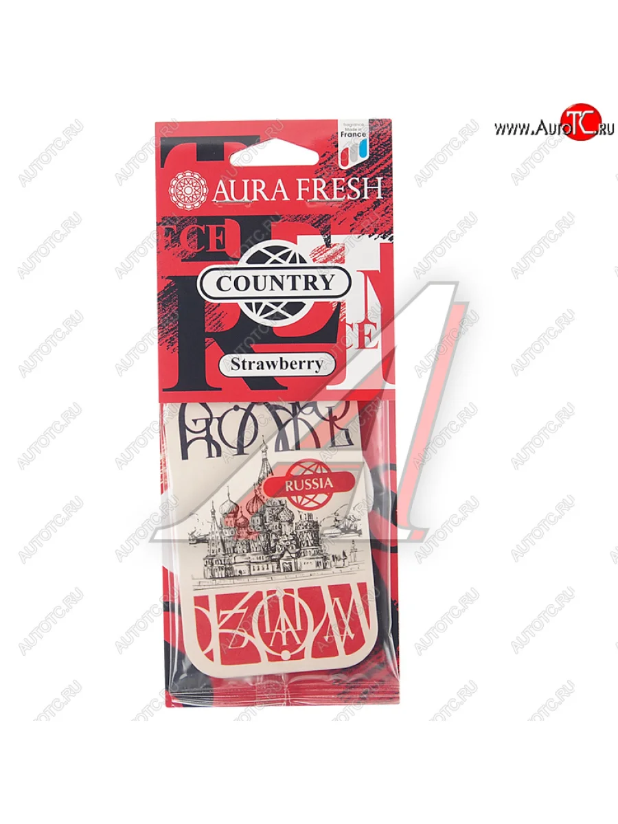 Ароматизатор подвесной картонный (strawberry) Country AURA FRESH AURA FRESH 23026  в Самаре Самарской области