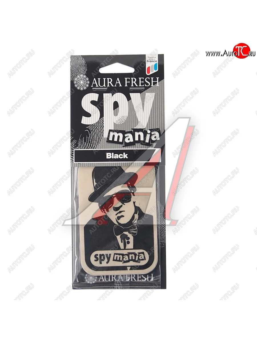 Ароматизатор подвесной картонный (black) Spy Mania AURA FRESH AURA FRESH 23098  в Самаре Самарской области