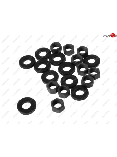 Крепеж ЗМЗ-402 ГБЦ (шайбы 10шт.+гайки 10шт.кл.17) ЭТНА Красная Этна ОАО 24-100**10-кл.17