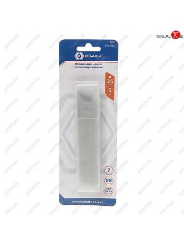 Лезвие для ножа трапециевидное 25мм 5шт. КОБАЛЬТ КОБАЛЬТ 242-052