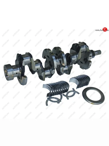 Вал коленчатый ЗИЛ-5301 в сборе с вкладышами в упаковке ,под 2 шпонки, шлиц (7 отверстий) ММЗ ММЗ 245-1005010-а