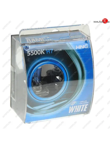 Лампа 24V H7 70W PX26d 5500К бокс (2шт.) Super White HNG HNG 24770sw2
