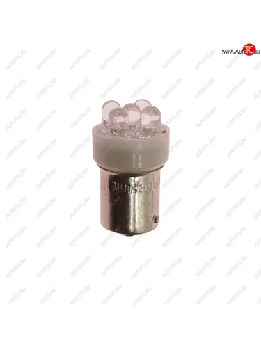 Лампа светодиодная 24V R10W BA15s 5 светодиодов белая МАЯК МАЯК 24t15-w5led