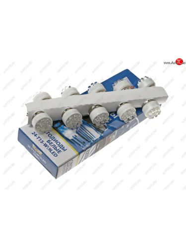 Лампа светодиодная 24V R10W BA15s 9 светодиодов белая МАЯК МАЯК 24t15-w9led