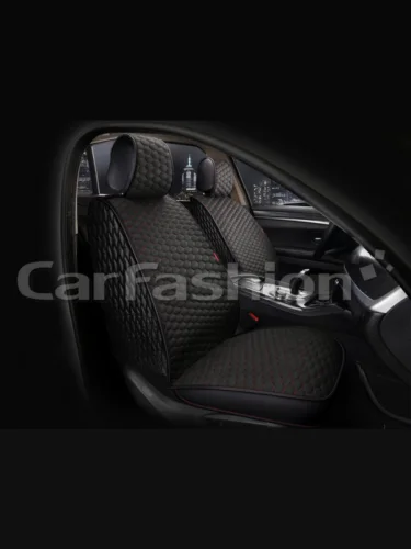 Накидка на сиденье велюр-экокожа черно-красные (4 предм.) (2шт.) Sota Front CARFASHION CARFASHION 26170