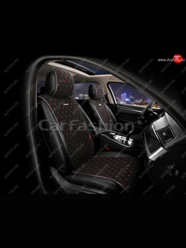 Накидка на сиденье велюр черные (4 предм.) (2шт.) Bullet CARFASHION CARFASHION 26183