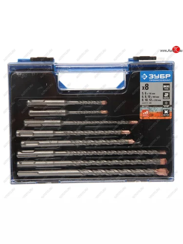 Набор буров по бетону SDS+ 5.0-6.0х110мм 6.0-10.00х160мм 8.00-12.00х210мм 8шт. Профессионал ЗУБР ЗУБР 29314-h8
