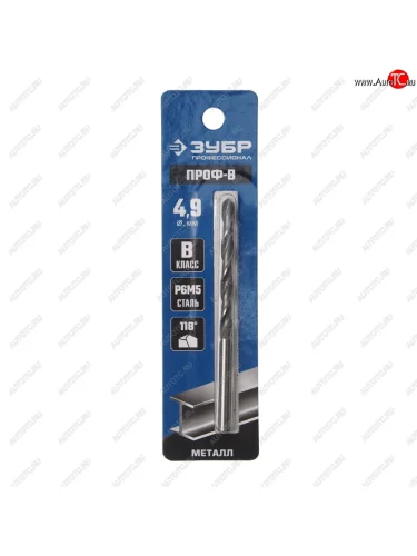 Сверло по металлу 4.9х86мм HSS ЗУБР ЗУБР 29621-4.9