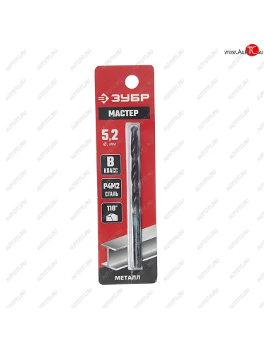 Сверло по металлу 5.2х86мм HSS ЗУБР ЗУБР 29625-5.2