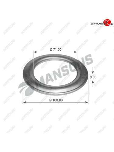 Кольцо BPW (ECO,ECO Plus) ступицы упорное (68х108х9.5) (8-9т,10-12т) MANSONS MANSONS 300.006