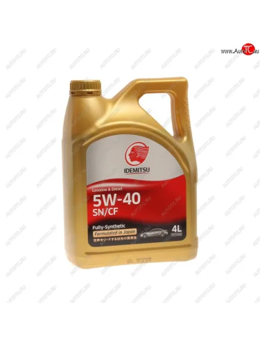 Масло моторное FULLY-SYNTHETIC SNCF 5W40 синт.4л IDEMITSU IDEMITSU 30015048-746
