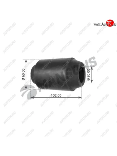 Сайлентблок BPW ROR полурессоры (30х60х102мм) резина-металл MANSONS MANSONS 300.330 MANSONS 300.330