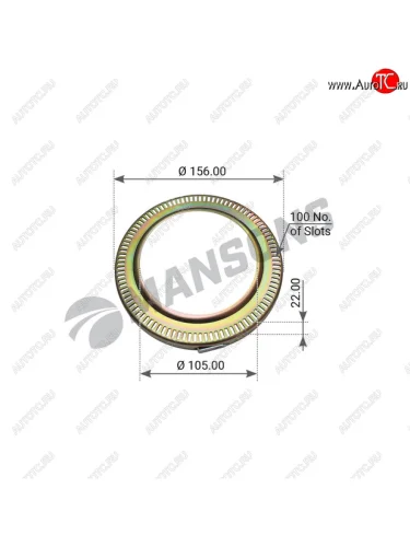 Кольцо АБС BPW (152xo156x22 z=100) MANSONS MANSONS 300.337