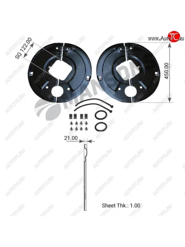 Щиток BPW барабана тормозного пылезащитный (комплект на ось, 120 SN4218-2) MANSONS MANSONS 300.355