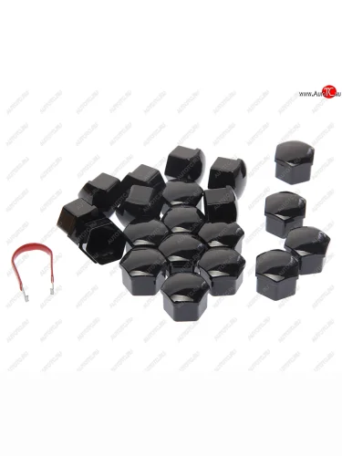 Колпачок для колесных болтов и гаек под ключ 21мм пластик черный 21шт. со съемником SAVE CAR SAVE CAR 301006