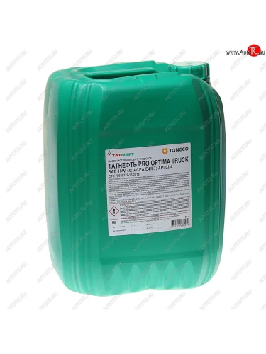 Масло моторное Pro Optima Truck 10W40 п/синт.20л ТАТНЕФТЬ ТАТНЕФТЬ 31025 ТАТНЕФТЬ 31025